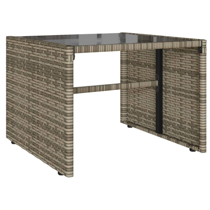 sofasæt til haven 4 dele med hynder polyrattan grå