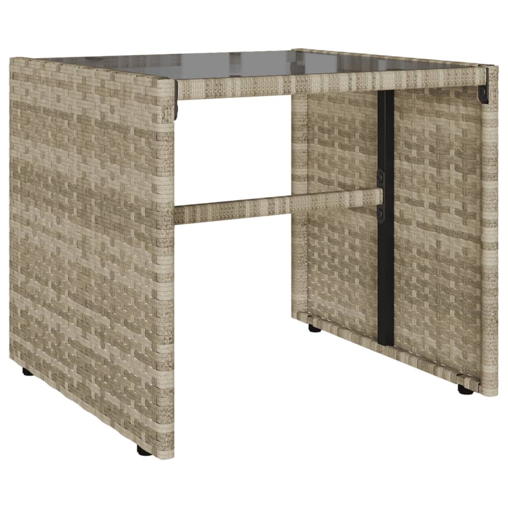 sofasæt til haven 4 dele med hynder polyrattan lysegrå