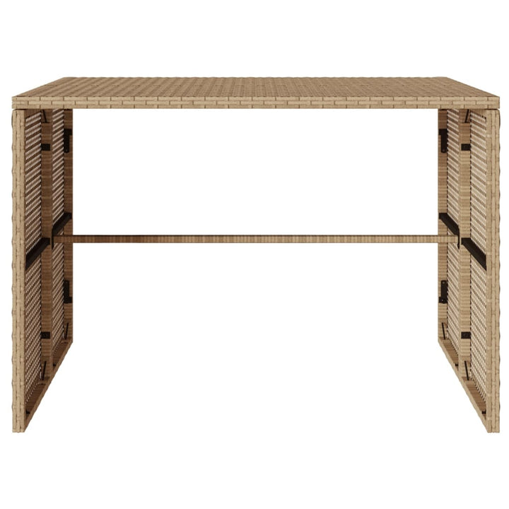 spisebordssæt til haven 3 dele med hynder polyrattan beige