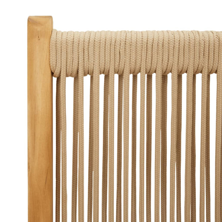 havestole 2 stk. massivt akacietræ og polypropylen beige