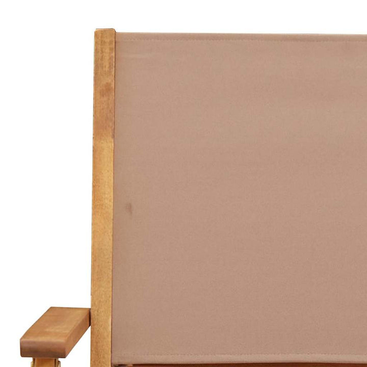 Klapstole 2 stk. taupe massivt træ akacie og stof