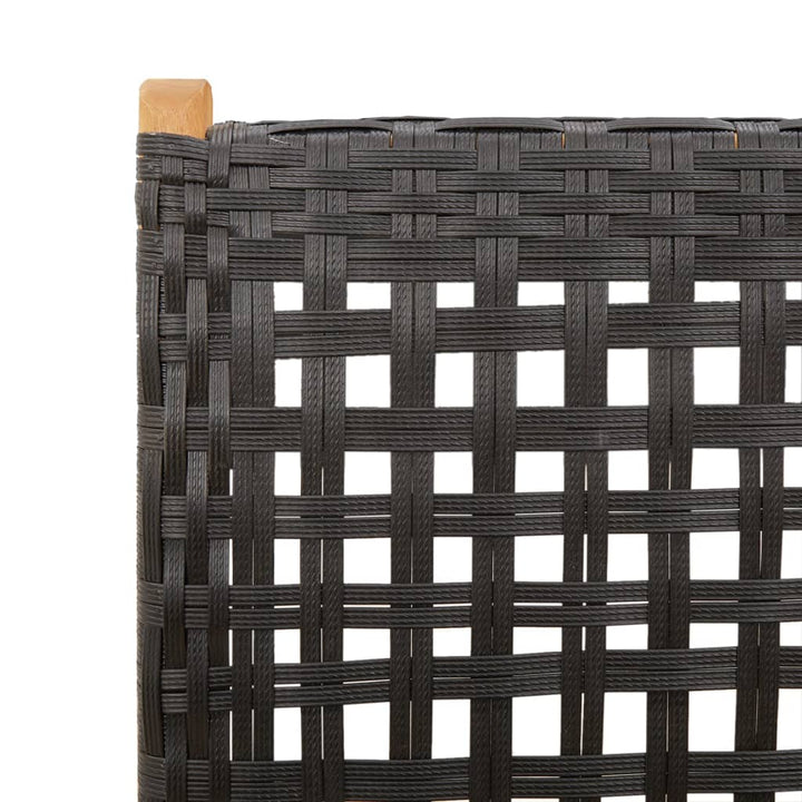 Klapstole 2 stk. sort massivt træ akacie og polyrattan