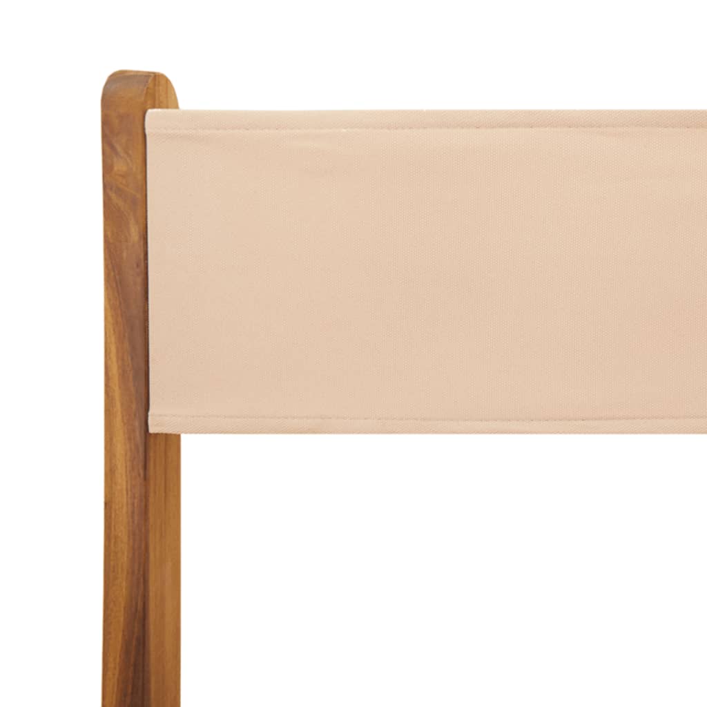 bistrostole 2 stk. massivt akacietræ og stof beige