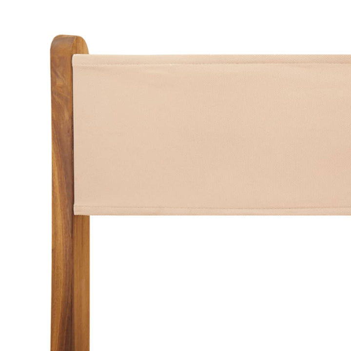 bistrostole 2 stk. massivt akacietræ og stof beige