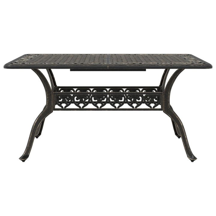 havebord 150x90x72 cm støbt aluminium bronzefarvet