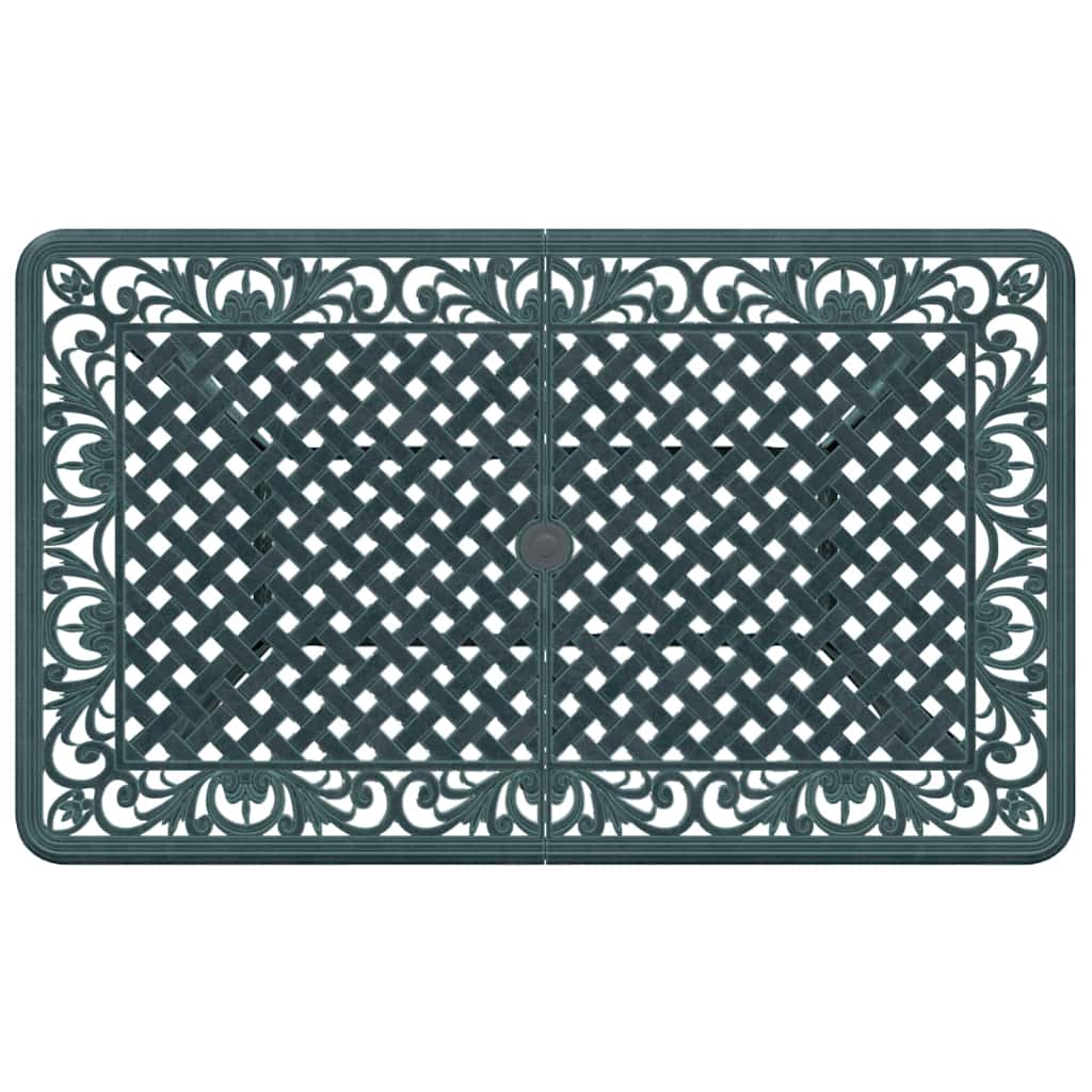 havebord 150x90x72 cm støbt aluminium grøn