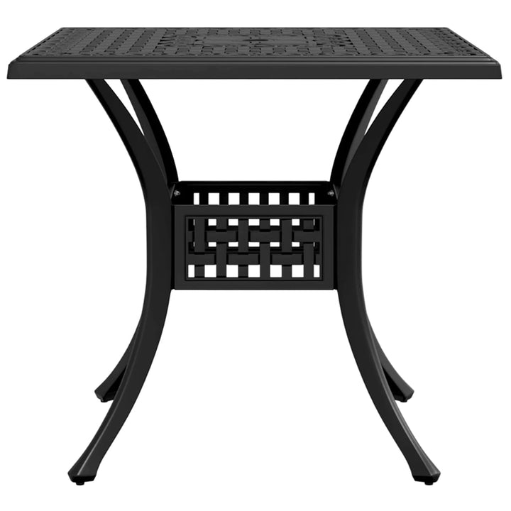 havebord 80x80x75 cm støbt aluminium sort