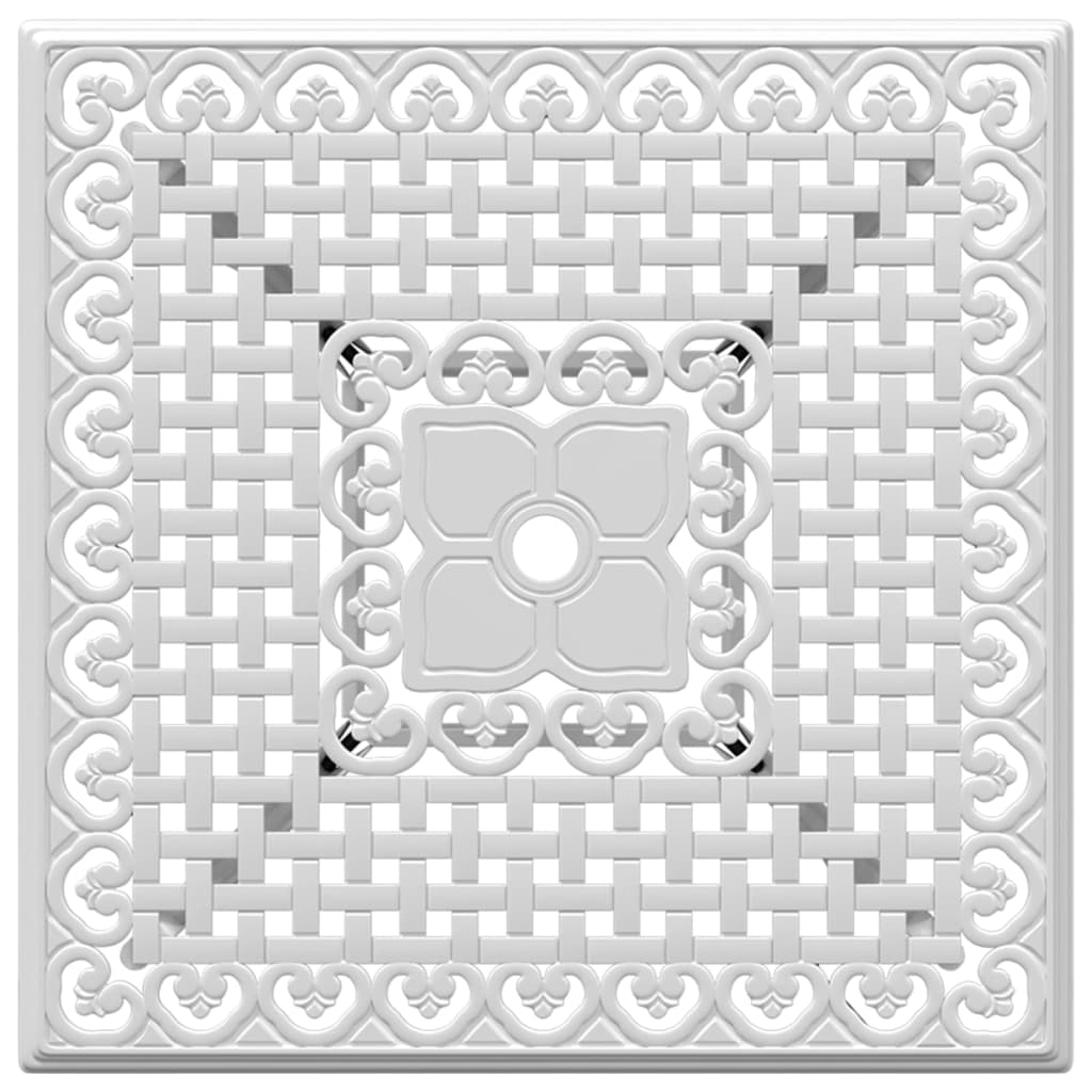 havebord 80x80x75 cm støbt aluminium hvid