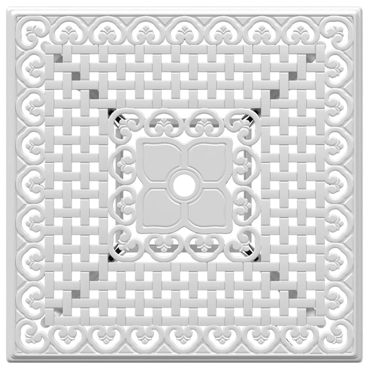 havebord 80x80x75 cm støbt aluminium hvid