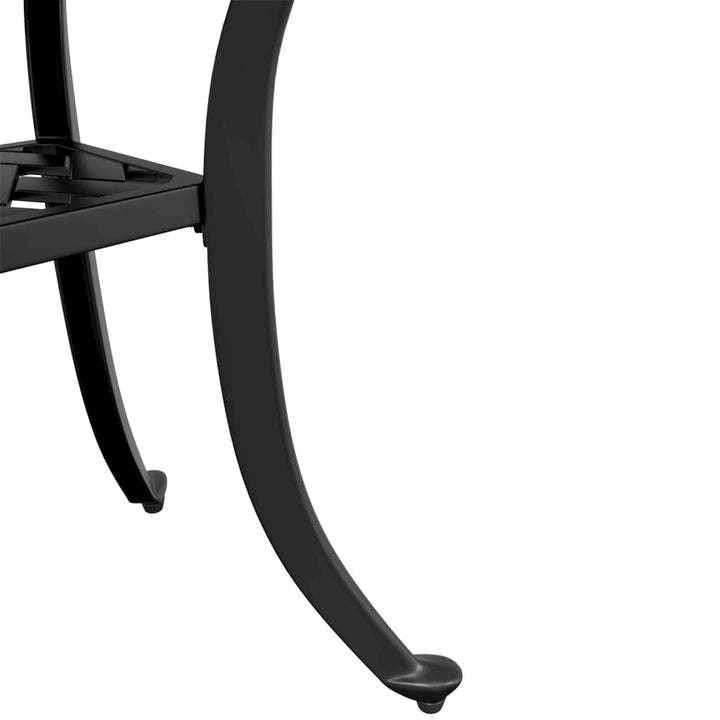 havebord 53x53x53 cm støbt aluminium sort