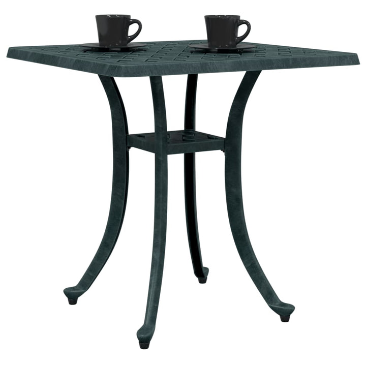 havebord 53x53x53 cm støbt aluminium grøn