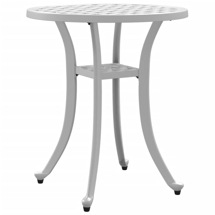 havebord Ø48x53 cm støbt aluminium hvid