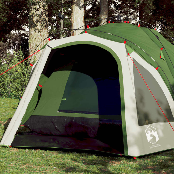 3-personers campingtelt kuppel quick-release grøn