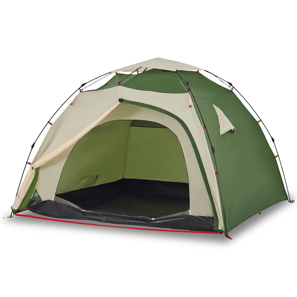 4-personers campingtelt quick-release grøn