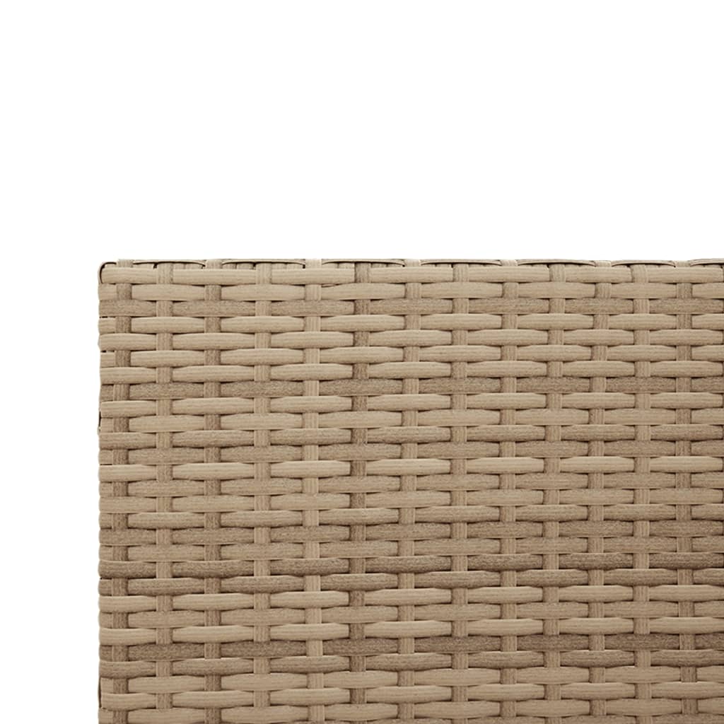 havesofa med bord og hynder L-formet polyrattan beige