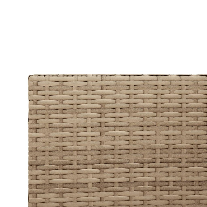 havesofa med bord og hynder L-formet polyrattan beige