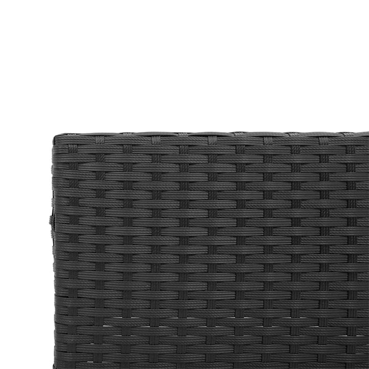 havesofa med bord og hynder L-formet polyrattan sort