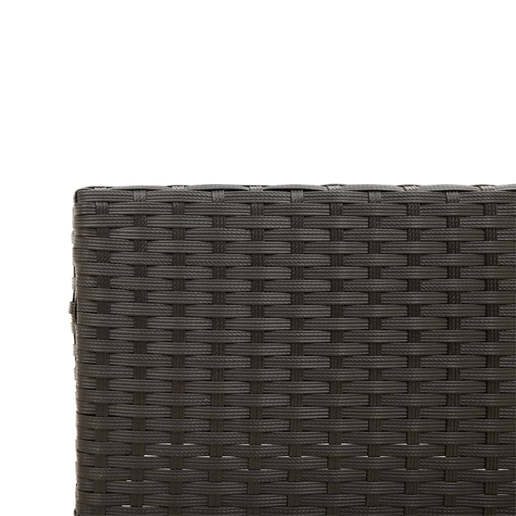 havesofa med bord og hynder L-formet polyrattan sort
