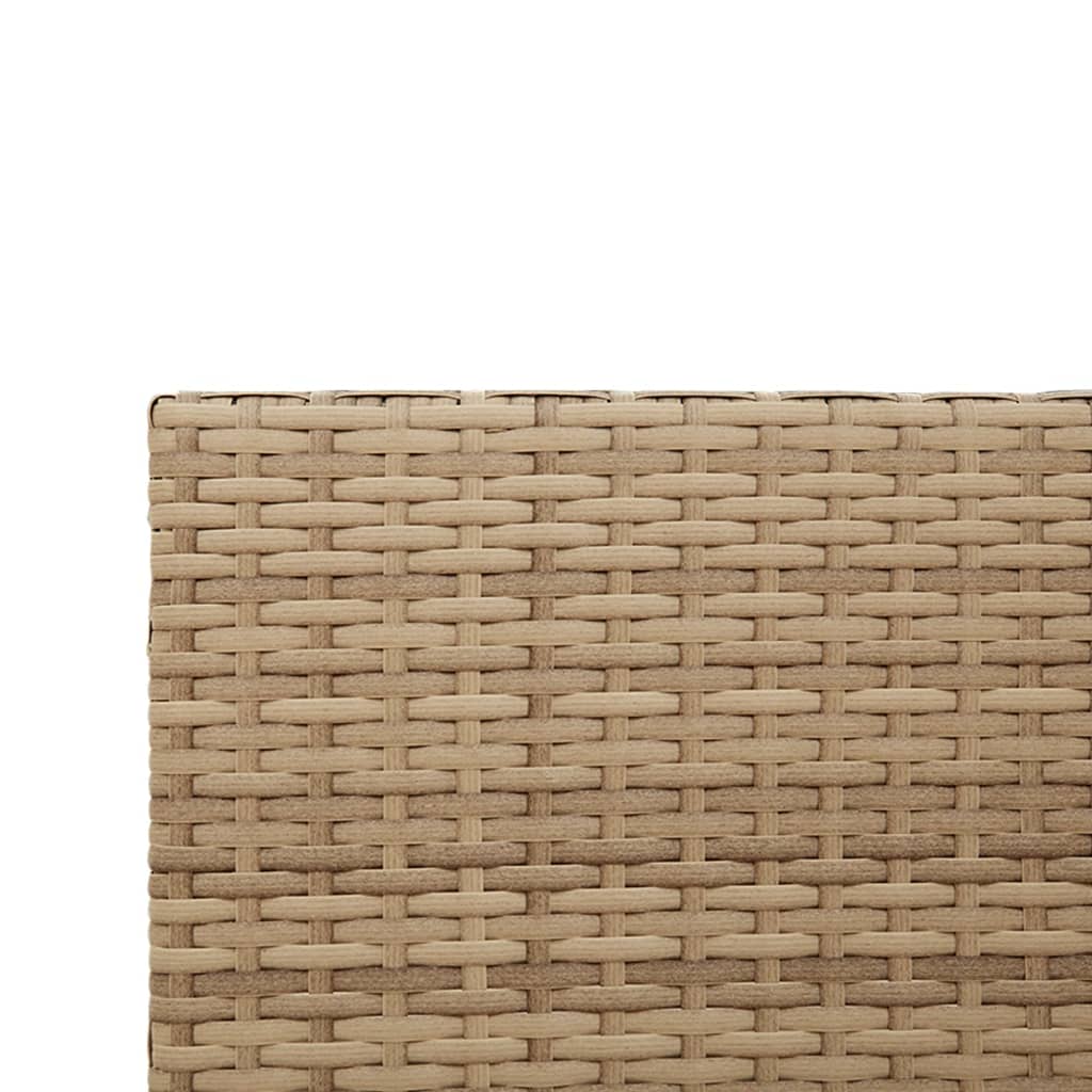 havesofa med bord og hynder L-formet polyrattan beige