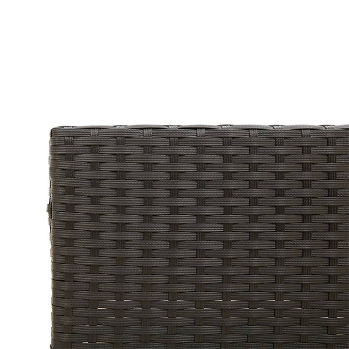 havesofa med bord og hynder L-formet polyrattan sort