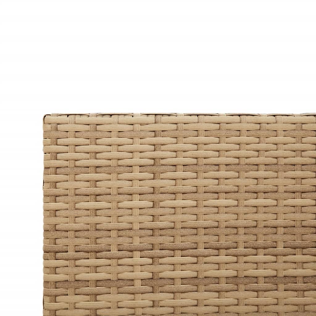 havesofa med bord og hynder L-formet polyrattan beige