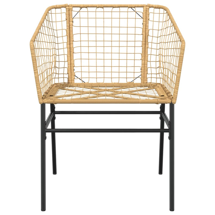 havestole 2 stk. polyrattan brun