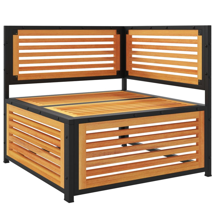 hjørnemodul til havesofa med hynder massivt akacietræ