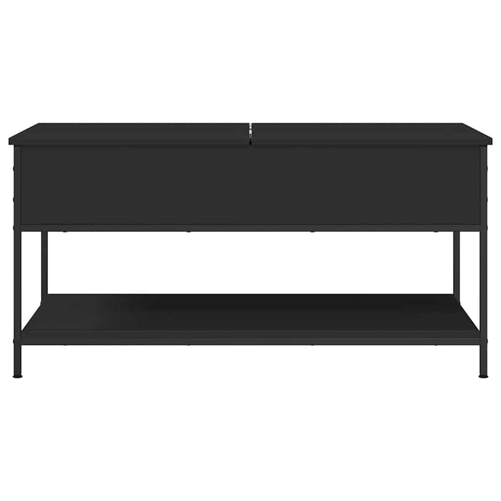 sofabord 100x50x50 cm konstrueret træ og metal sort