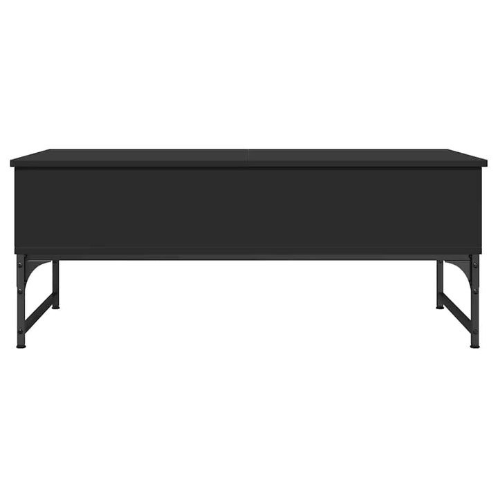 sofabord 100x50x40 cm konstrueret træ og metal sort