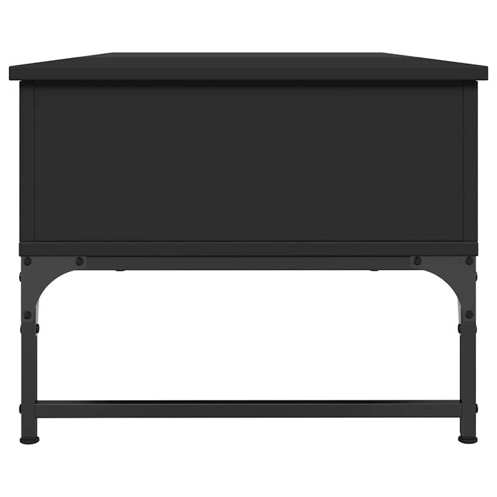 sofabord 100x50x40 cm konstrueret træ og metal sort