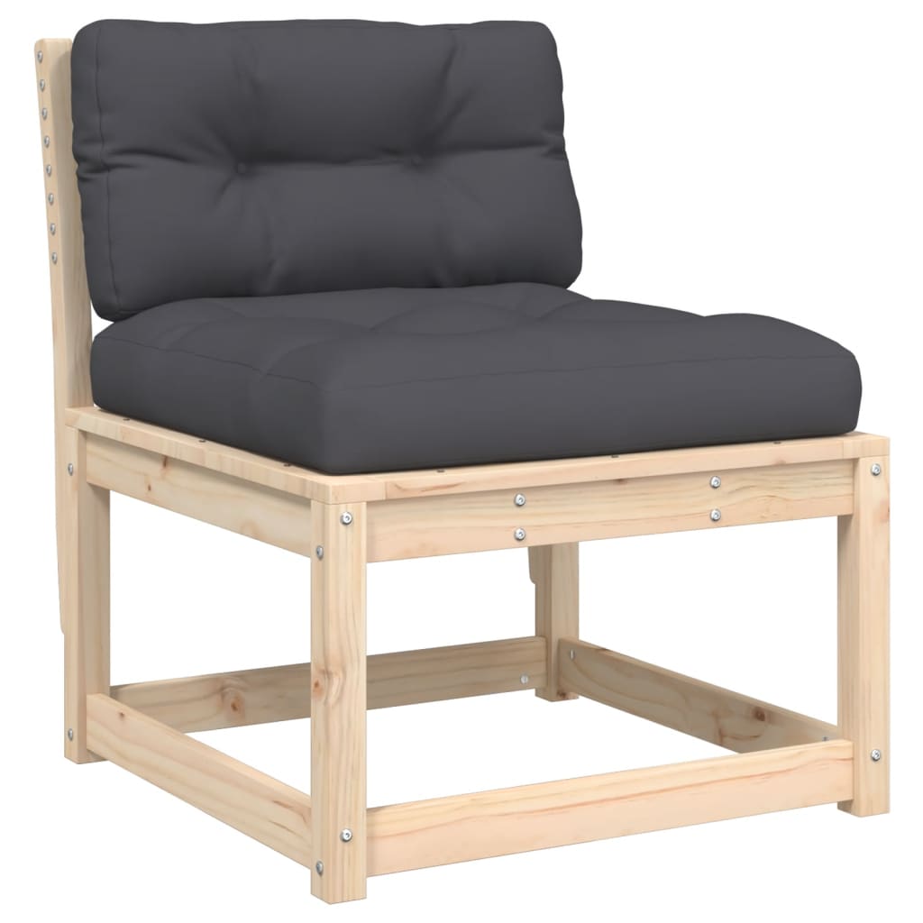 sofasæt til haven 5 dele med hynder massivt fyrretræ