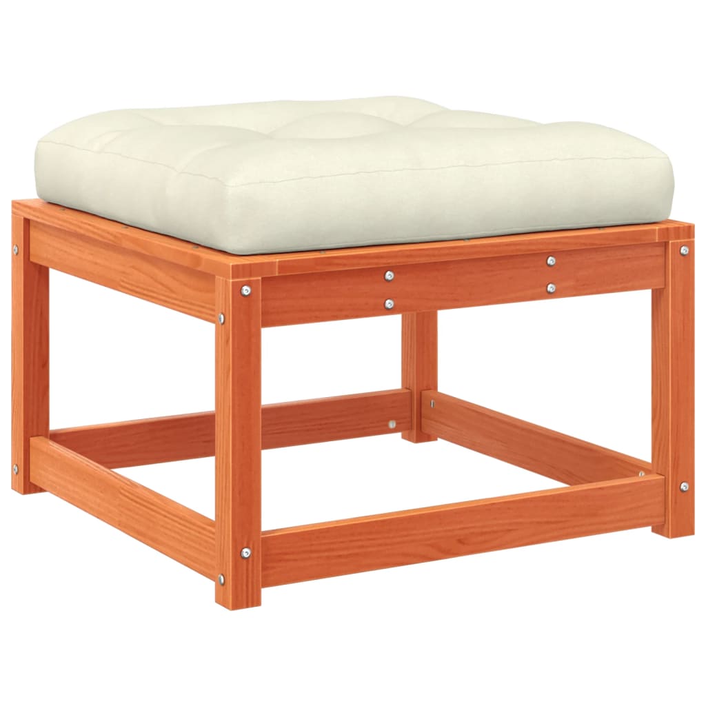 sofasæt til haven 6 dele med hynder massivt fyr gyldenbrun