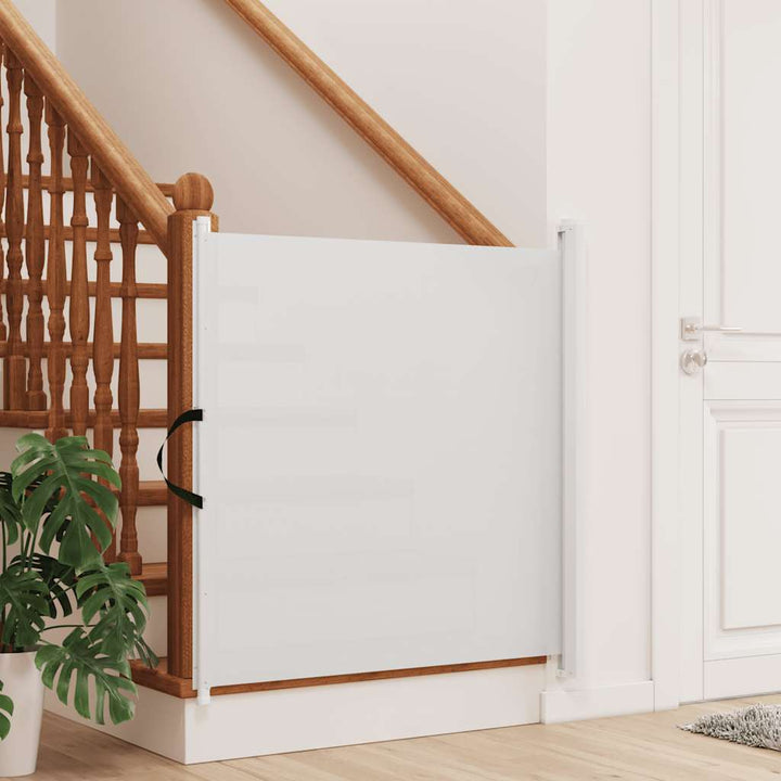 udtrækkelig låge til kæledyr 102,5x125 cm hvid