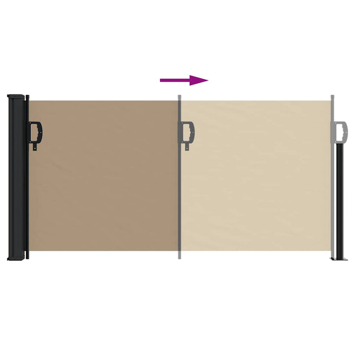 sammenrullelig sidemarkise 100x300 cm gråbrun