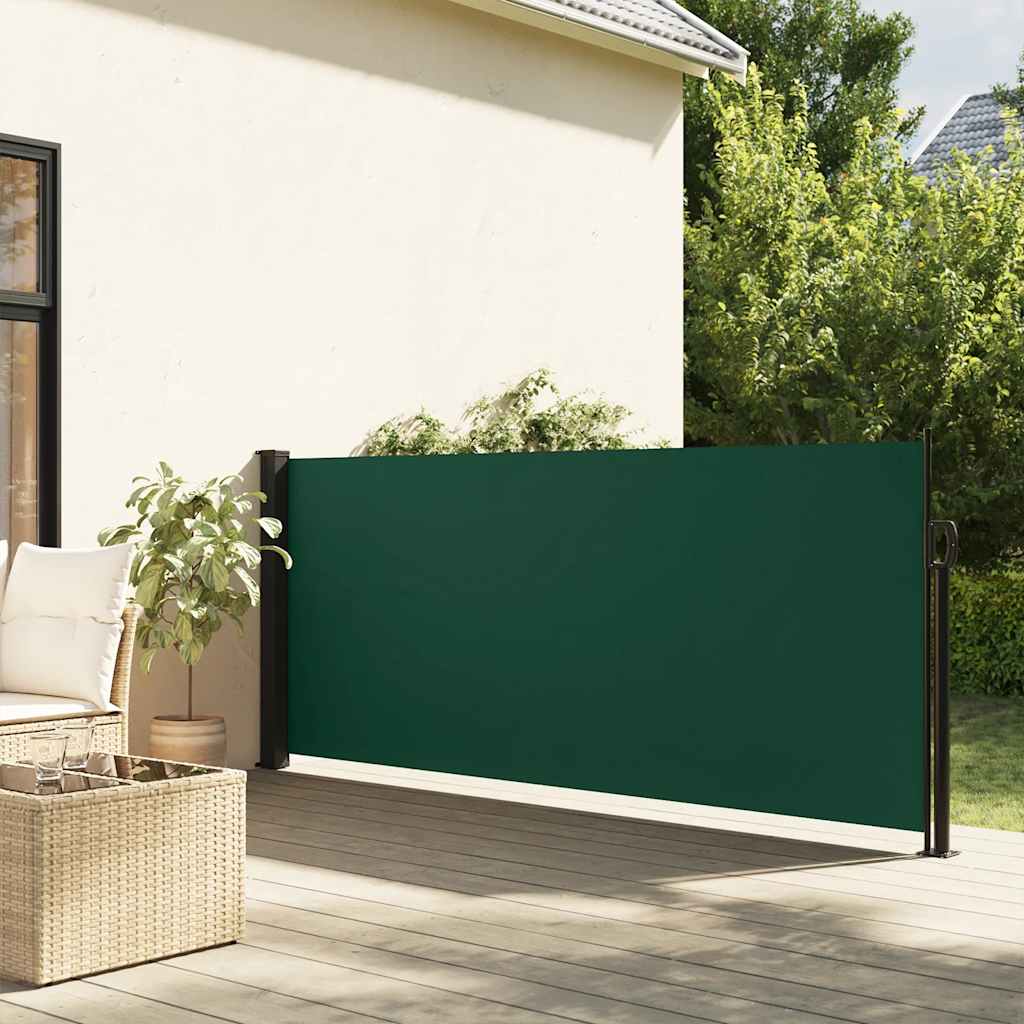 sammenrullelig sidemarkise 100x300 cm mørkegrøn