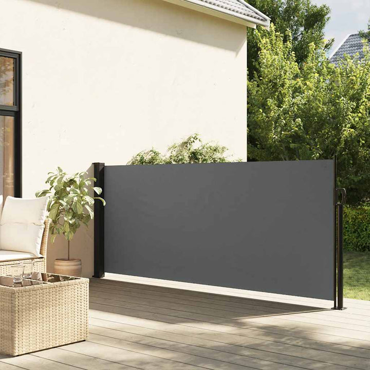 udtrækkelig sidemarkise antracit 100x300 cm