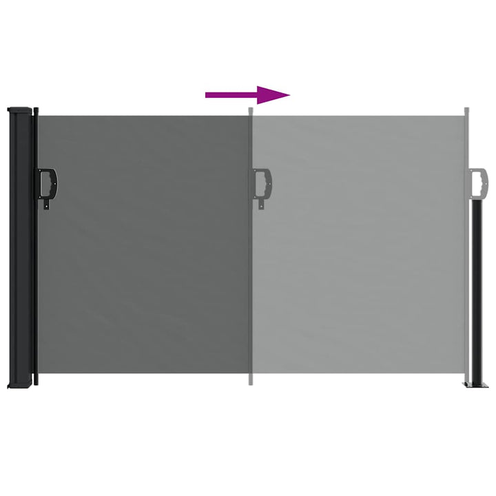 udtrækkelig sidemarkise antracit 117x300 cm
