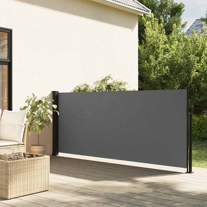udtrækkelig sidemarkise antracit 117x300 cm