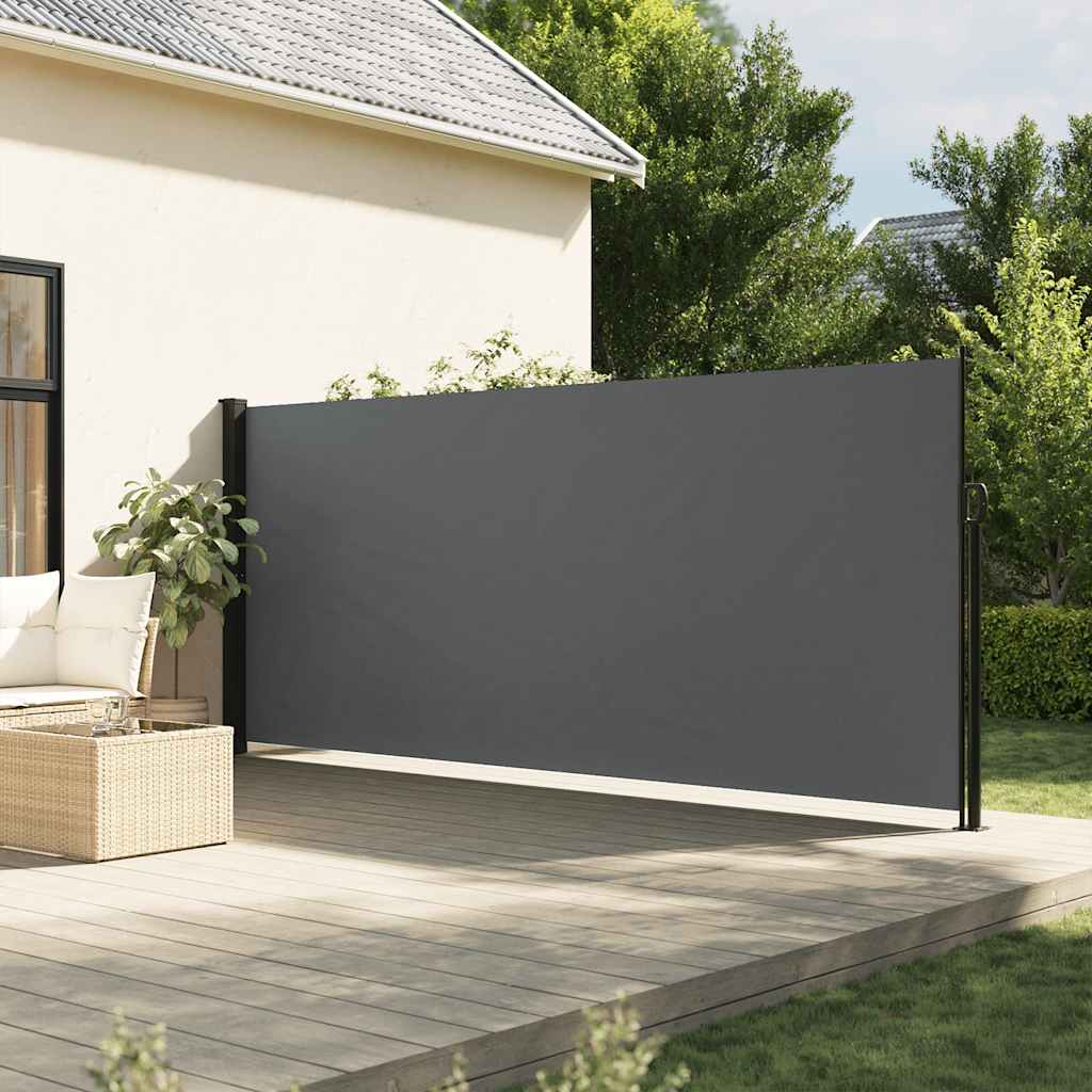 udtrækkelig sidemarkise antracit 160x300 cm