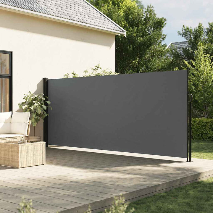 udtrækkelig sidemarkise antracit 160x300 cm