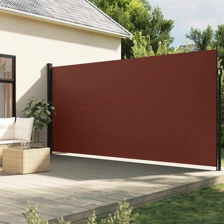 sidemarkise 200x300 cm sammenrullelig brun