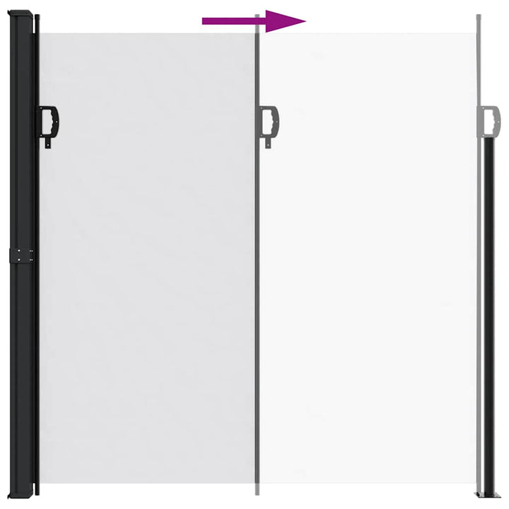 sammenrullelig sidemarkise 200x300 cm hvid