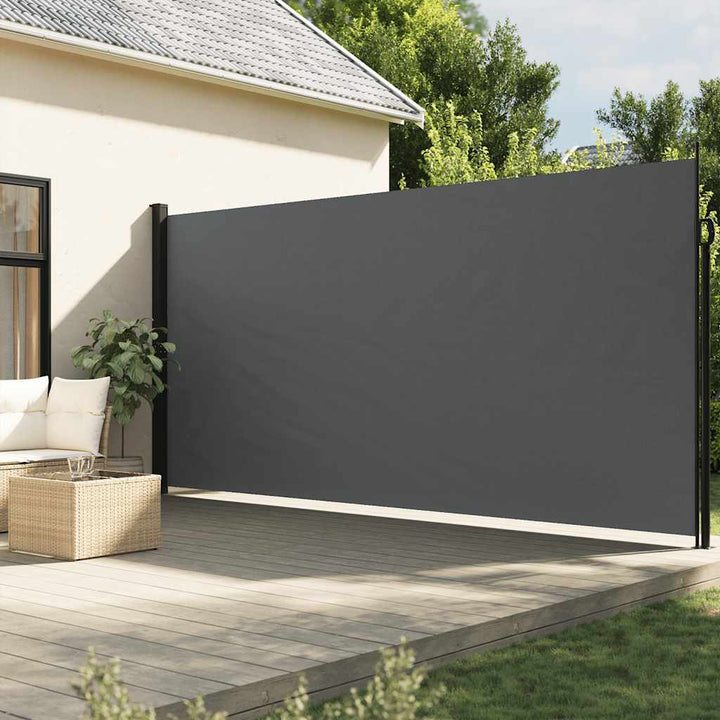 udtrækkelig sidemarkise antracit 200x300 cm