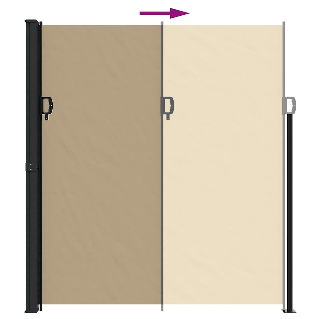 sammenrullelig sidemarkise 220x300 cm beige