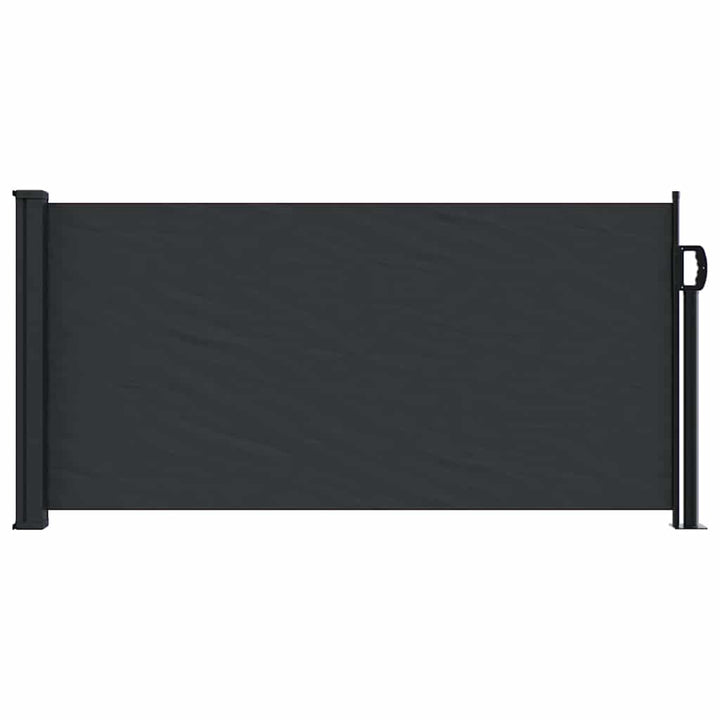 sidemarkise 100x500 cm sammenrullelig sort