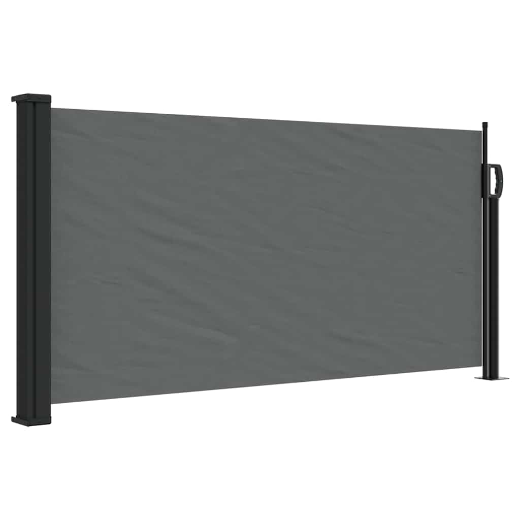 udtrækkelig sidemarkise antracit 100x500 cm