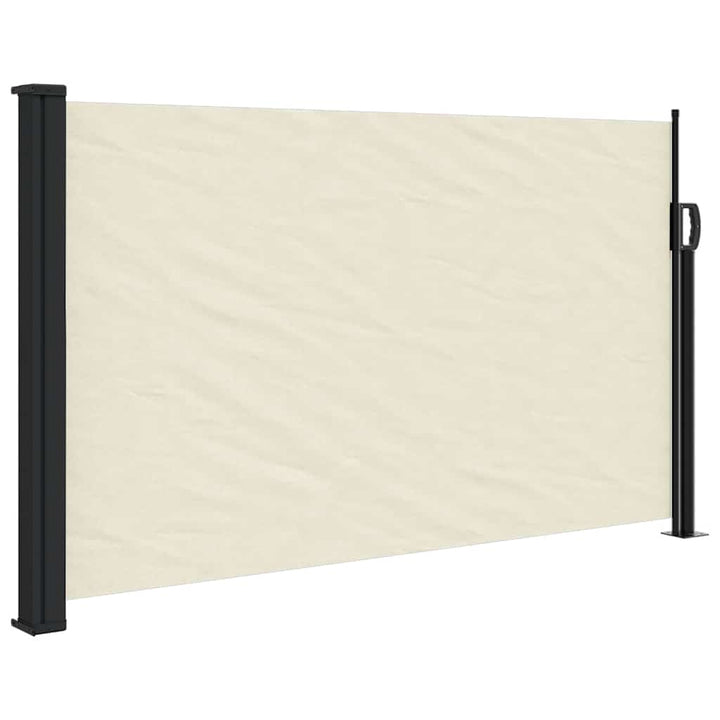 sidemarkise 120x500 cm sammenrullelig cremefarvet