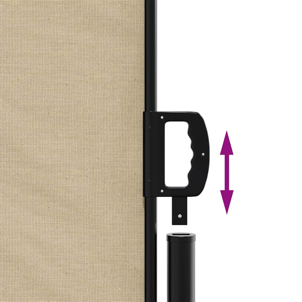 sammenrullelig sidemarkise 120x500 cm beige