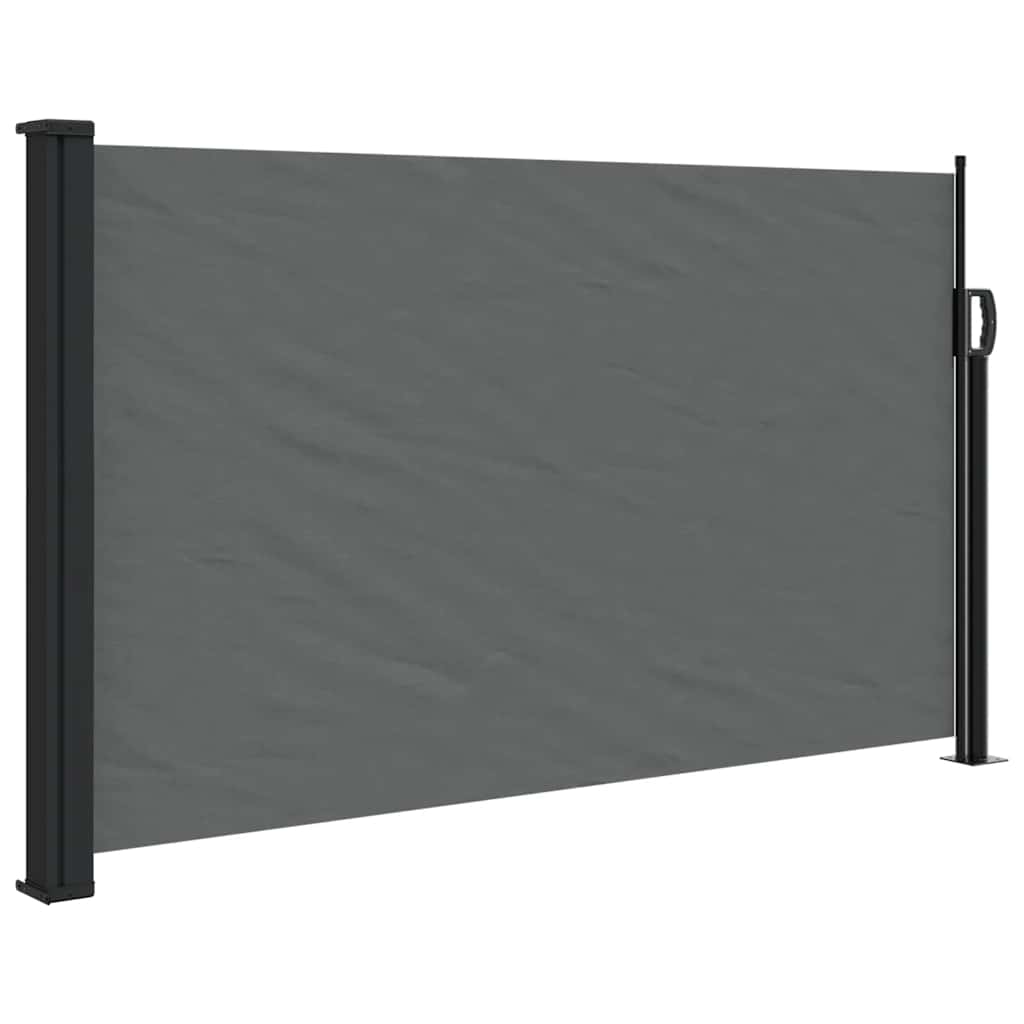 udtrækkelig sidemarkise antracit 120x500 cm