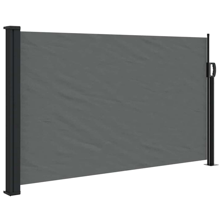 udtrækkelig sidemarkise antracit 120x500 cm
